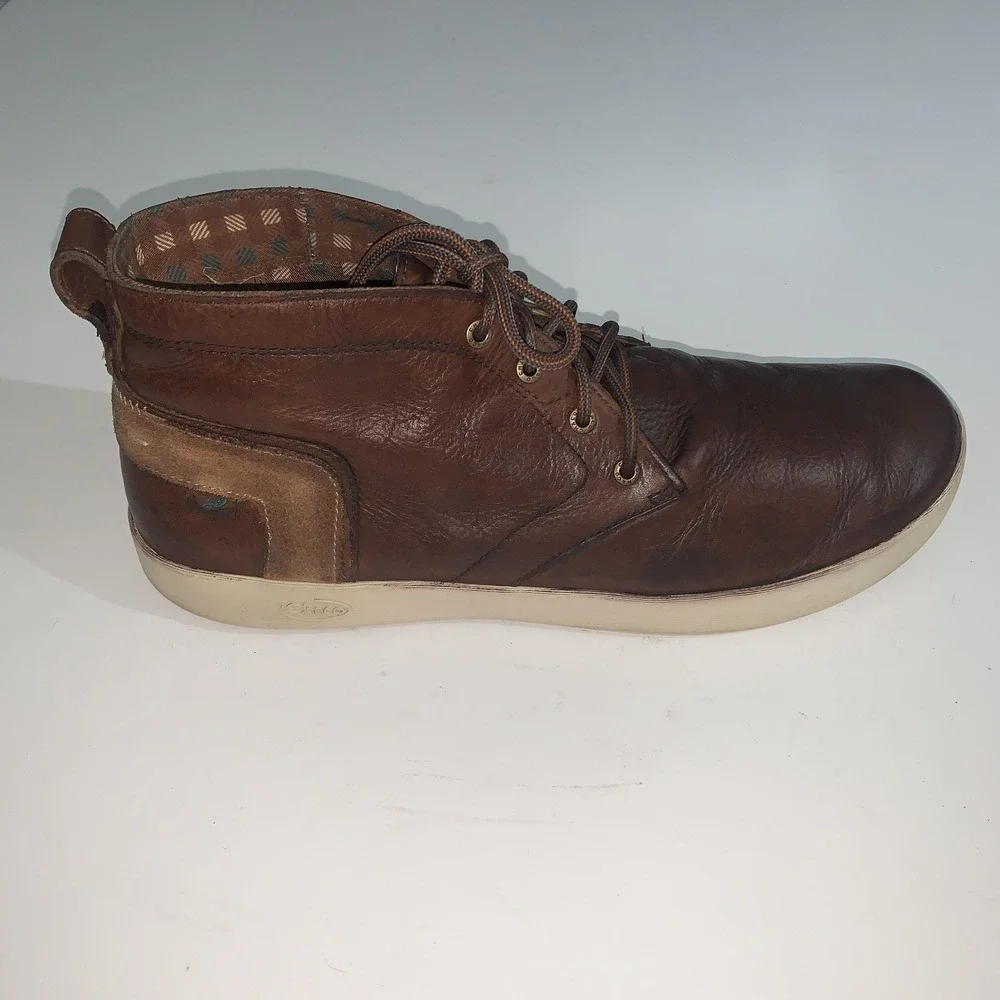 Chaco Boots Mens Size 13 Brown Leather Chukka Ankle Casual Lace Up JCH106689